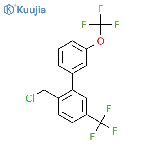 2-Chloromethyl-3'-(trifluoromethoxy)-5-(trifluoromethyl)biphenyl structure