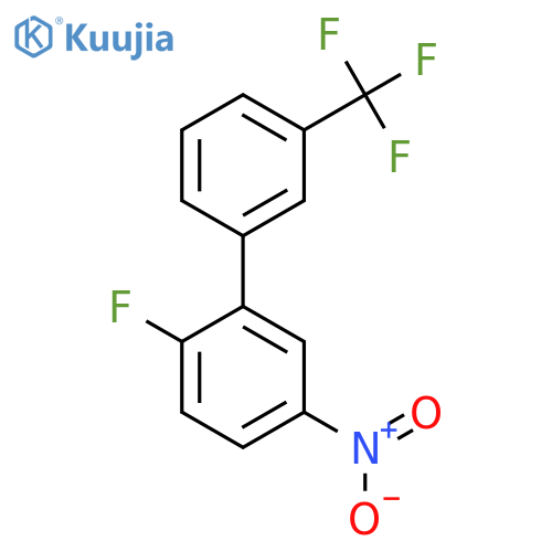 2-Fluoro-5-nitro-3'-(trifluoromethyl)biphenyl structure