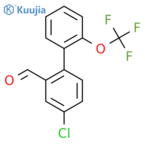 4-Chloro-2'-(trifluoromethoxy)biphenyl-2-carboxaldehyde structure