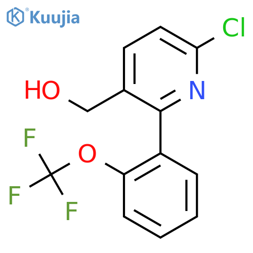 6-Chloro-2-(2-(trifluoromethoxy)phenyl)pyridine-3-methanol structure