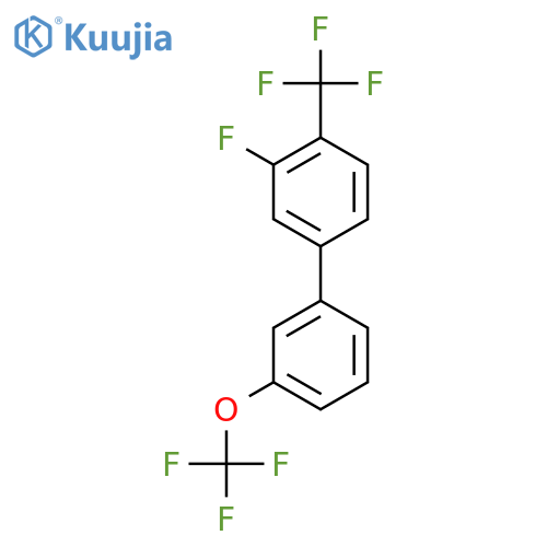 3-Fluoro-3'-(trifluoromethoxy)-4-(trifluoromethyl)biphenyl structure