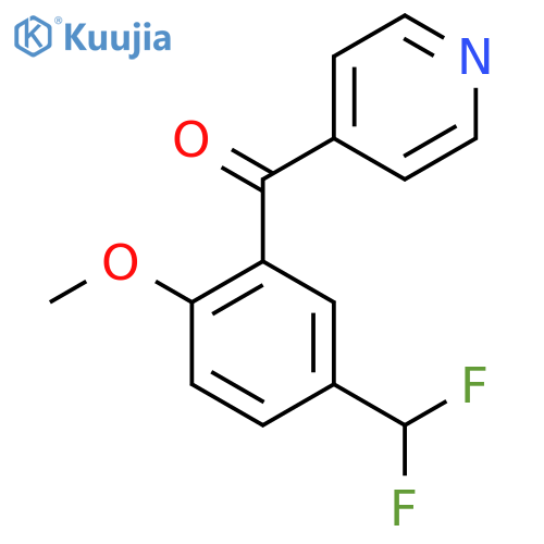 4-(5-(Difluoromethyl)-2-methoxybenzoyl)pyridine structure