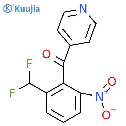 4-(2-(Difluoromethyl)-6-nitrobenzoyl)pyridine structure