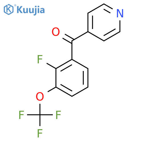 4-(2-Fluoro-3-(trifluoromethoxy)benzoyl)pyridine structure