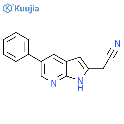 5-Phenyl-1H-pyrrolo[2,3-b]pyridine-2-acetonitrile structure