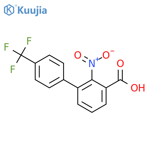 2-Nitro-4'-(trifluoromethyl)biphenyl-3-carboxylic acid structure