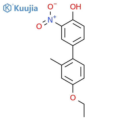 4-(4-Ethoxy-2-methylphenyl)-2-nitrophenol structure
