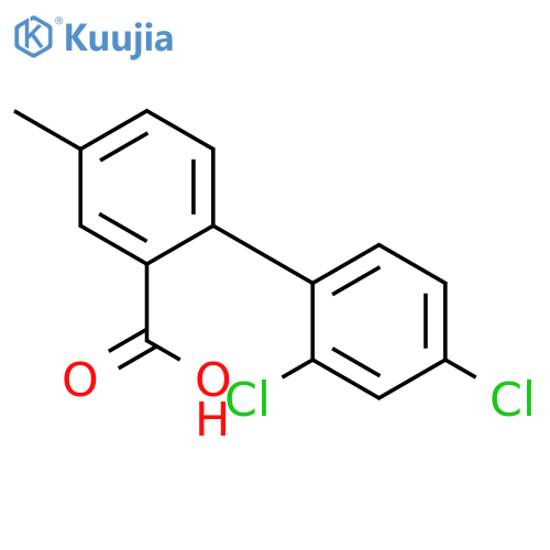 2-(2,4-Dichlorophenyl)-5-methylbenzoic acid structure