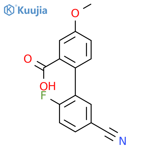 2-(5-cyano-2-fluorophenyl)-5-methoxybenzoic Acid structure