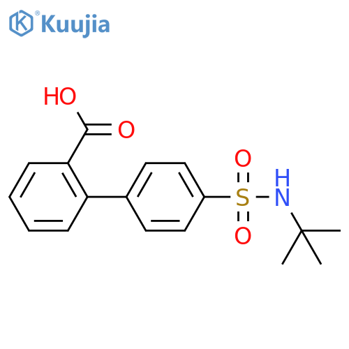 2-(4-t-Butylsulfamoylphenyl)benzoic acid structure