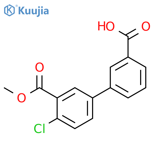 3-(4-Chloro-3-methoxycarbonylphenyl)benzoic acid structure