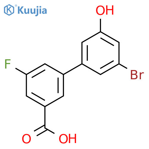 3-Bromo-5-(3-carboxy-5-fluorophenyl)phenol structure