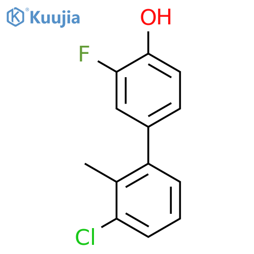 4-(3-Chloro-2-methylphenyl)-2-fluorophenol structure