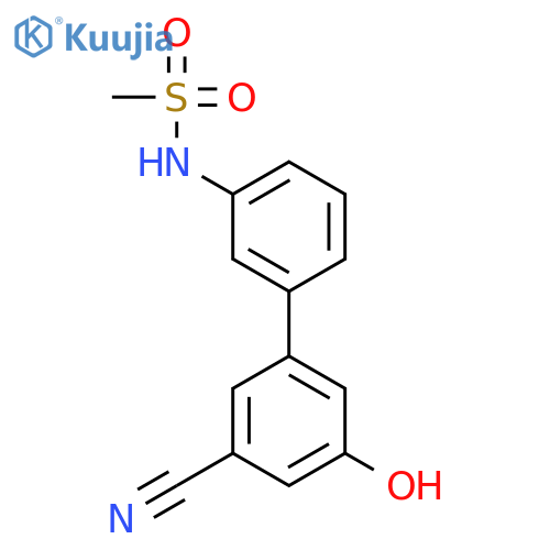3-Cyano-5-(3-methylsulfonylaminophenyl)phenol structure