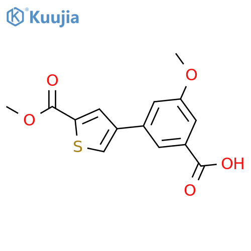 3-[5-(Methoxycarbonyl)thiophen-3-YL]-5-methoxybenzoic acid structure