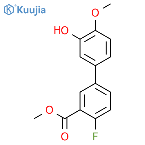 5-(4-Fluoro-3-methoxycarbonylphenyl)-2-methoxyphenol structure