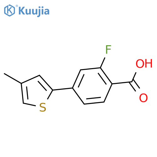 2-fluoro-4-(4-methyl-2-thienyl)benzoic Acid structure