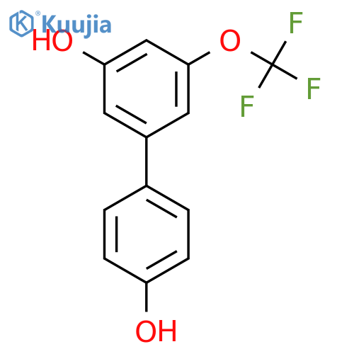 5-(4-Hydroxyphenyl)-3-trifluoromethoxyphenol structure