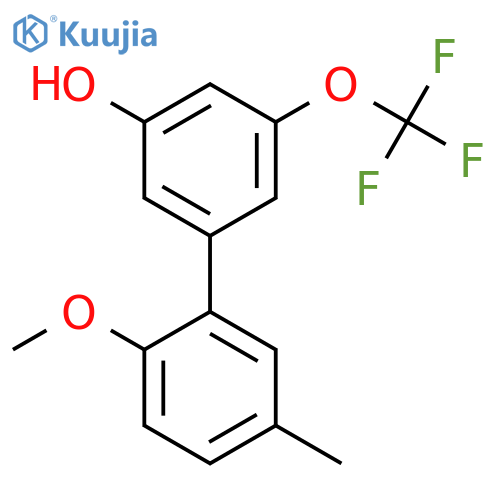 5-(2-Methoxy-5-methylphenyl)-3-trifluoromethoxyphenol structure