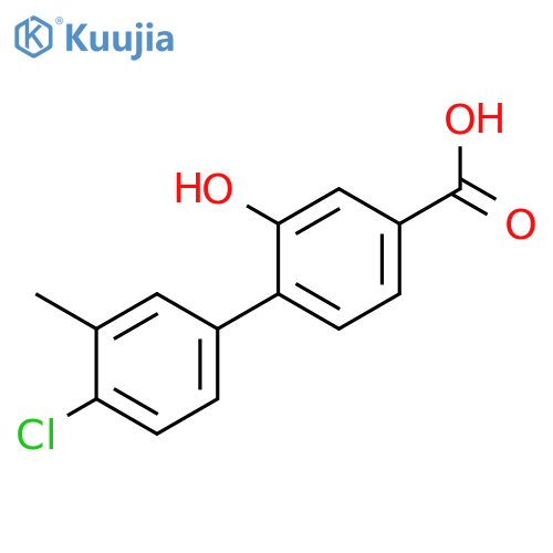 4-(4-Chloro-3-methylphenyl)-3-hydroxybenzoic acid structure