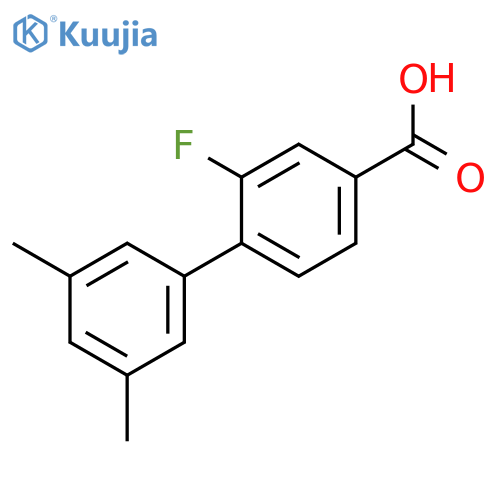 4-(3,5-Dimethylphenyl)-3-fluorobenzoic acid structure