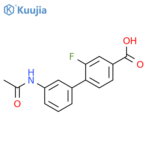 4-(3-Acetylaminophenyl)-3-fluorobenzoic acid structure