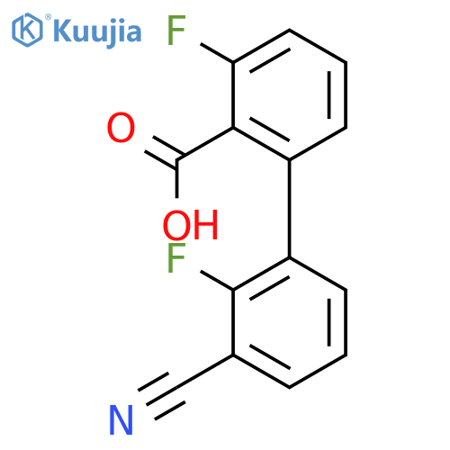 2-(3-cyano-2-fluorophenyl)-6-fluorobenzoic Acid structure
