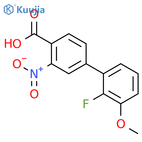 4-(2-Fluoro-3-methoxyphenyl)-2-nitrobenzoic acid structure