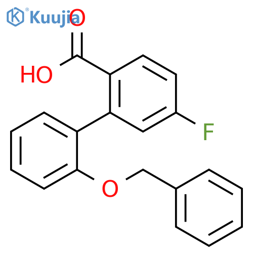 2-(2-Benzyloxyphenyl)-4-fluorobenzoic acid structure