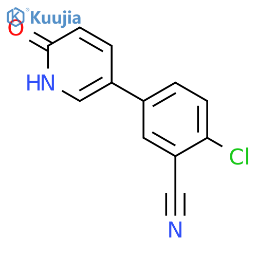 5-(4-Chloro-3-cyanophenyl)-2-hydroxypyridine structure