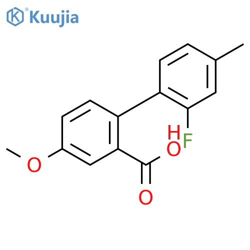 2-(2-fluoro-4-methylphenyl)-5-methoxybenzoic Acid structure