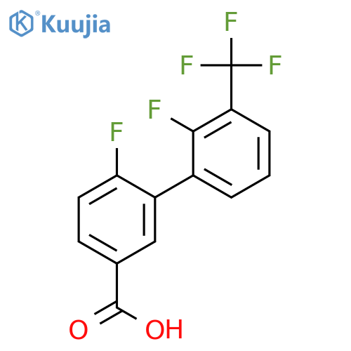 4-Fluoro-3-(2-fluoro-3-trifluoromethylphenyl)benzoic acid structure