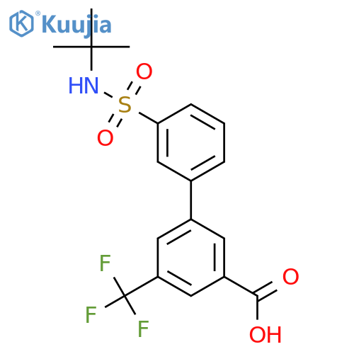 3-(3-T-Butylsulfamoylphenyl)-5-trifluoromethylbenzoic acid structure