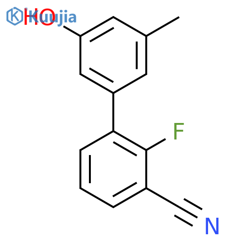 5-(3-Cyano-2-fluorophenyl)-3-methylphenol structure
