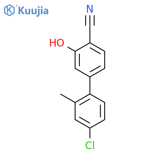 5-(4-Chloro-2-methylphenyl)-2-cyanophenol structure