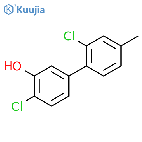 2-chloro-5-(2-chloro-4-methylphenyl)phenol structure