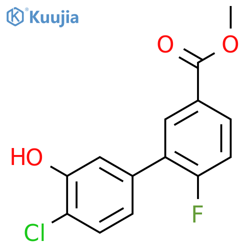 Methyl 3-(4-chloro-3-hydroxyphenyl)-4-fluorobenzoate structure