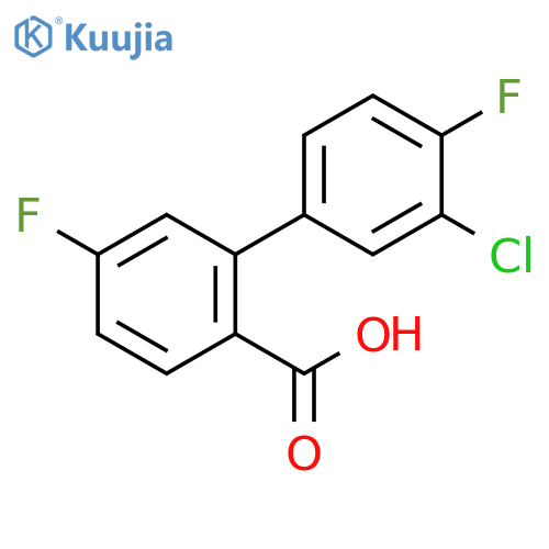 2-(3-Chloro-4-fluorophenyl)-4-fluorobenzoic acid structure