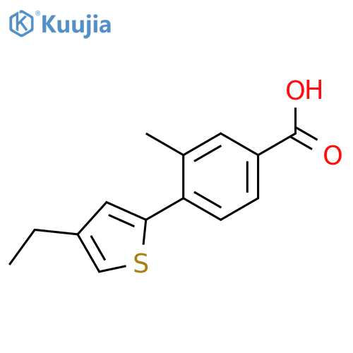 4-(4-Ethylthiophenyl)-3-methylbenzoic acid structure
