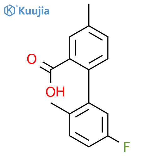 2-(5-Fluoro-2-methylphenyl)-5-methylbenzoic acid structure