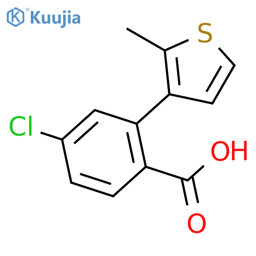 4-Chloro-2-(2-methylthiophenyl)benzoic acid structure