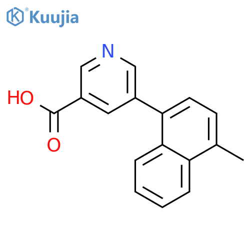 5-(4-methylnaphthalen-1-yl)pyridine-3-carboxylic Acid structure
