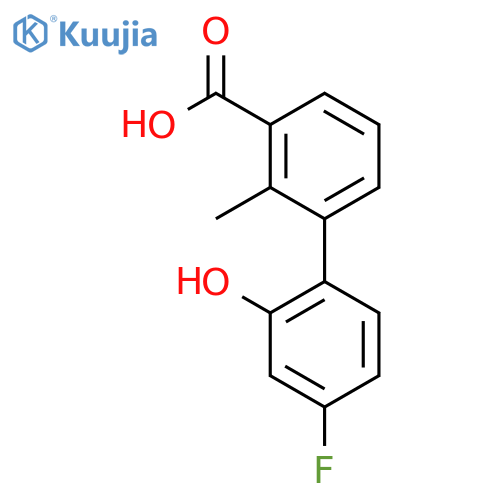 3-(4-Fluoro-2-hydroxyphenyl)-2-methylbenzoic acid structure