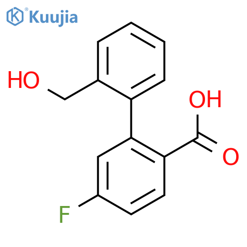 4-Fluoro-2-(2-hydroxymethylphenyl)benzoic acid structure