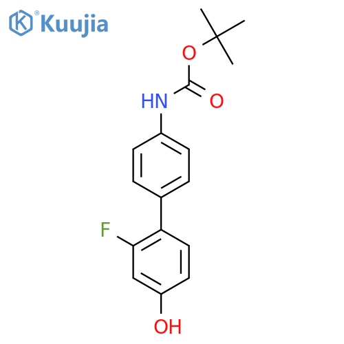 4-(4-BOC-Aminophenyl)-3-fluorophenol structure