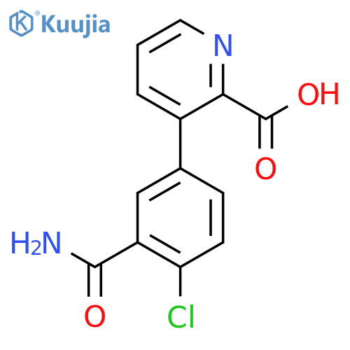 3-(3-Carbamoyl-4-chlorophenyl)picolinic acid structure