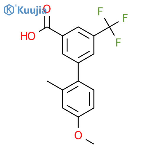 3-(4-Methoxy-2-methylphenyl)-5-trifluoromethylbenzoic acid structure