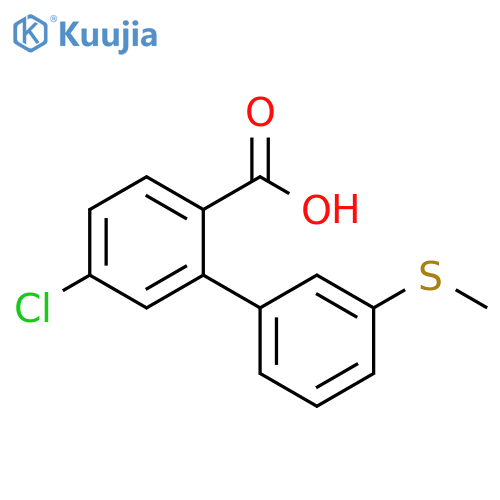 4-Chloro-2-(3-methylthiophenyl)benzoic acid structure
