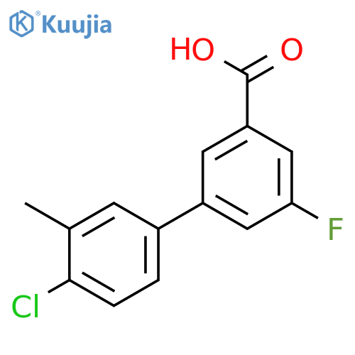 3-(4-Chloro-3-methylphenyl)-5-fluorobenzoic acid structure
