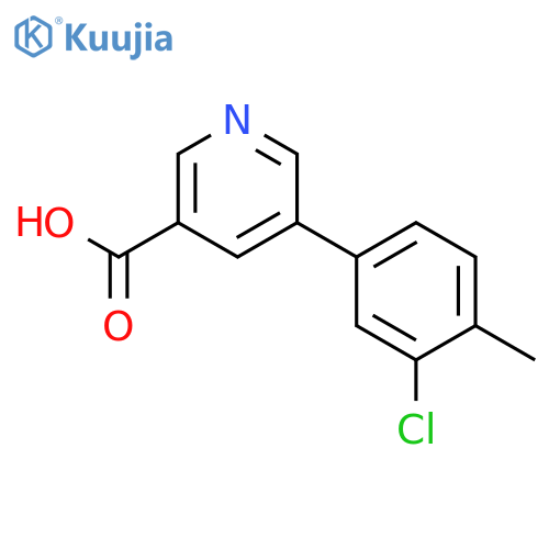 5-(3-Chloro-4-methylphenyl)nicotinic acid structure